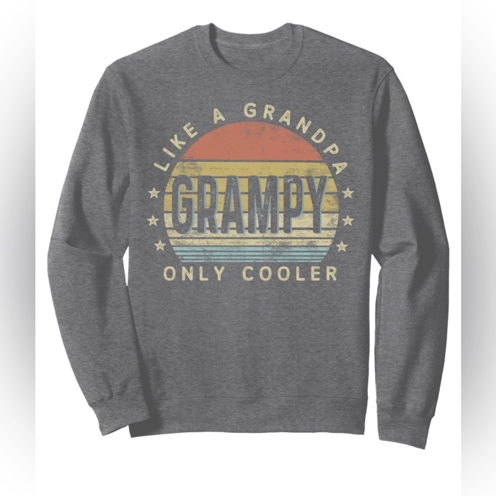 NEW - HUNTING COOL GRAMPY 
WHITE DEER ON FRONT 
FUNNY GRAMPY GRAPHIC ON BACK